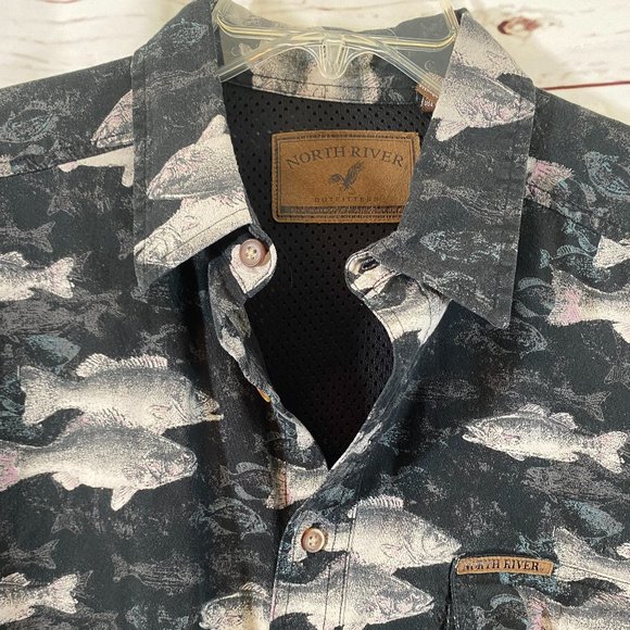 SOLD North River Outfitters Button Down Short Sleeve Shirt NWOT Men's - Picture 2 of 9